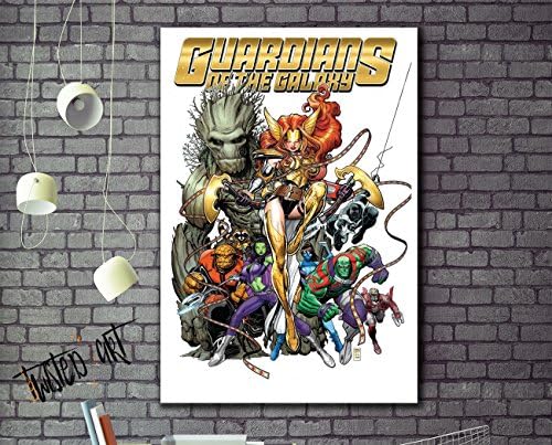 Guardians Of The Galaxy Comic Book Movie Box Framed Canvas Art Print - Movie Print - Wall Hanging
