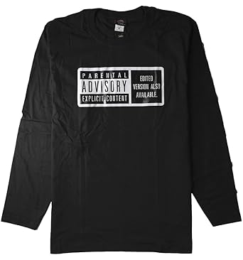 Amazon 長袖 ロックtシャツ Parental Advisory ペアレンタル