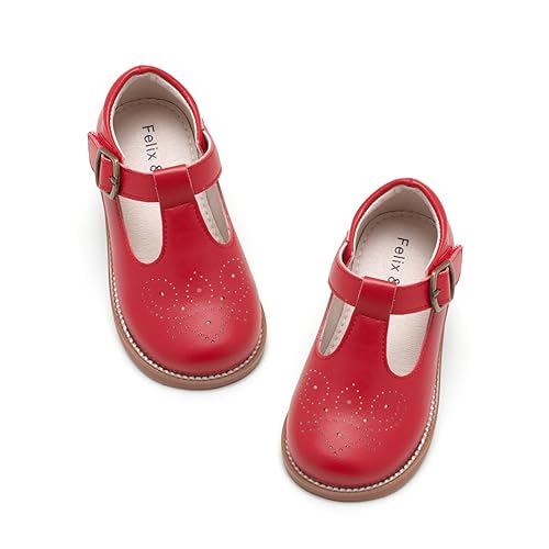 Felix Flora Toddler Little Girl Red Mary Jane Dress Shoes