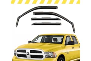AEROGUYS in-Channel Window Deflectors Extra Durable Window Visors Rain Guards Fit for Dodge Ram 1500 2009-2018 Crew Cab, Sun Visors, Wind Deflectors, Vent Visors, Truck Accessories - 4pcs. AG0029