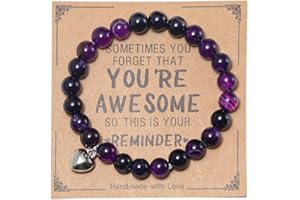 PINGYONGCHANG Inspirational Bracelets for Women Natural Stone Healing Relaxation Chakra Bracelet Gifts for Birthday Christmas Mothers day Valentines Thanksgiving Teacher Appreciation Gifts for Her Mom Best Friend Sister Men