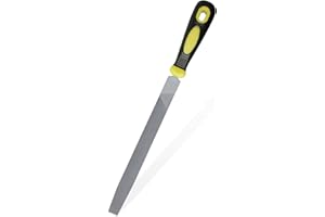 CMENINCY 10 Inch Double Cut Bastard Flat File, Carbon Steel File, Tool for Metalworking & Woodworking ﻿