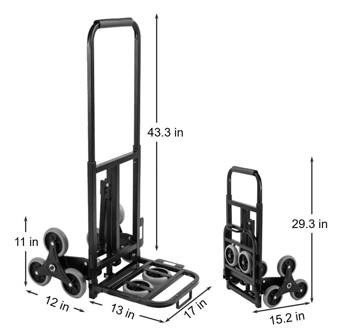 Soges Hand Truck Dolly Cart Stair Climbing Cart Folding Climbing