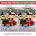 Dyrenson Merry Christmas 28 x 40 House Flag Red Truck Double Sided, Xmas Farmhouse Quote Burlap Garden Yard Decoration, Rustic Winter Vintage Seasonal Outdoor Décor Decorative Large Flag for Holiday
