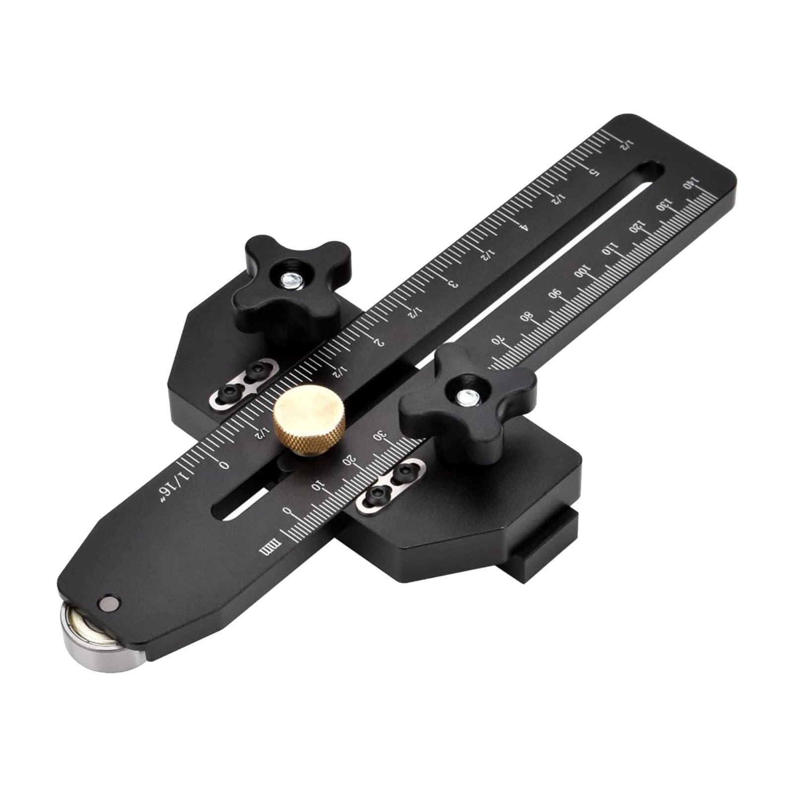 Thin Rip Jig, Extended Table Saw Jig Guide for Repeat Narrow Strip Cuts, Woodworking Tools for Band Saw, Router Table, Table Saw Accessories for 3/4in X 3/8in T Slots (Black)