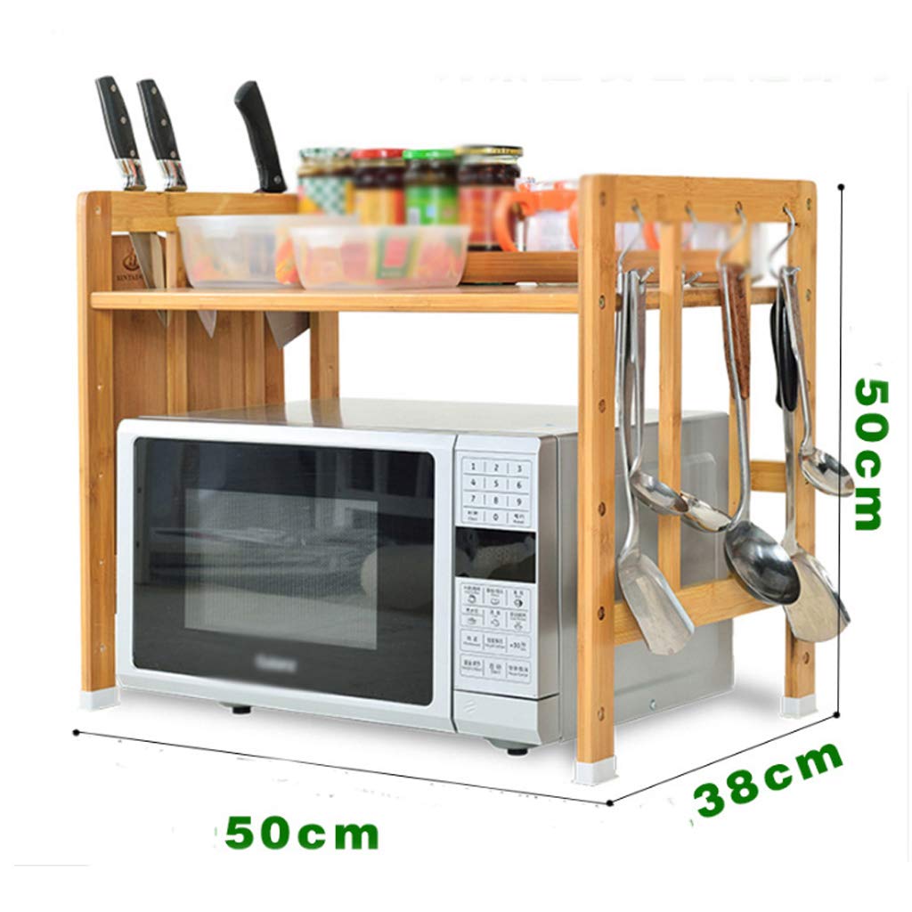 Estante de cocina FJH Cocina de Madera Rack Drenaje Microondas ...