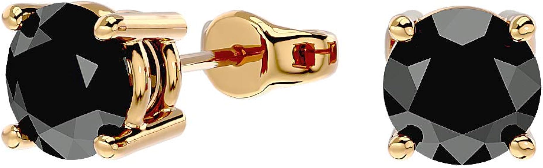 VVS Certified Black Diamond Stud Earrings 1/2 to 5 ctw For Men/Women