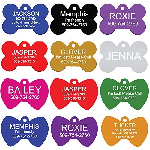 GoTags Dog Tags, Personalized Engraved Dog and Cat ID Tags for Pets