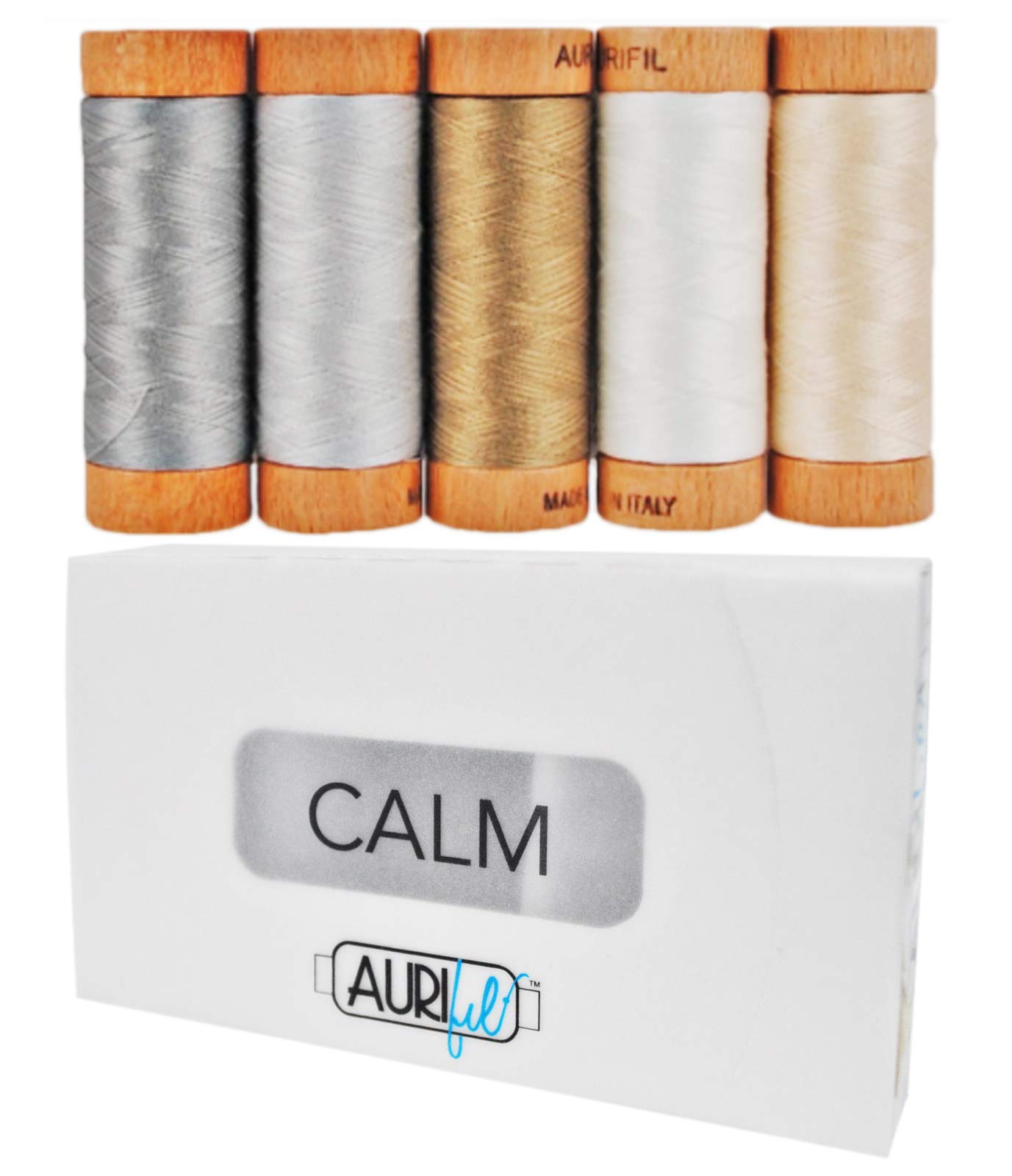 Aurifil Calm Thread Collection 80wt 5 Small Spools