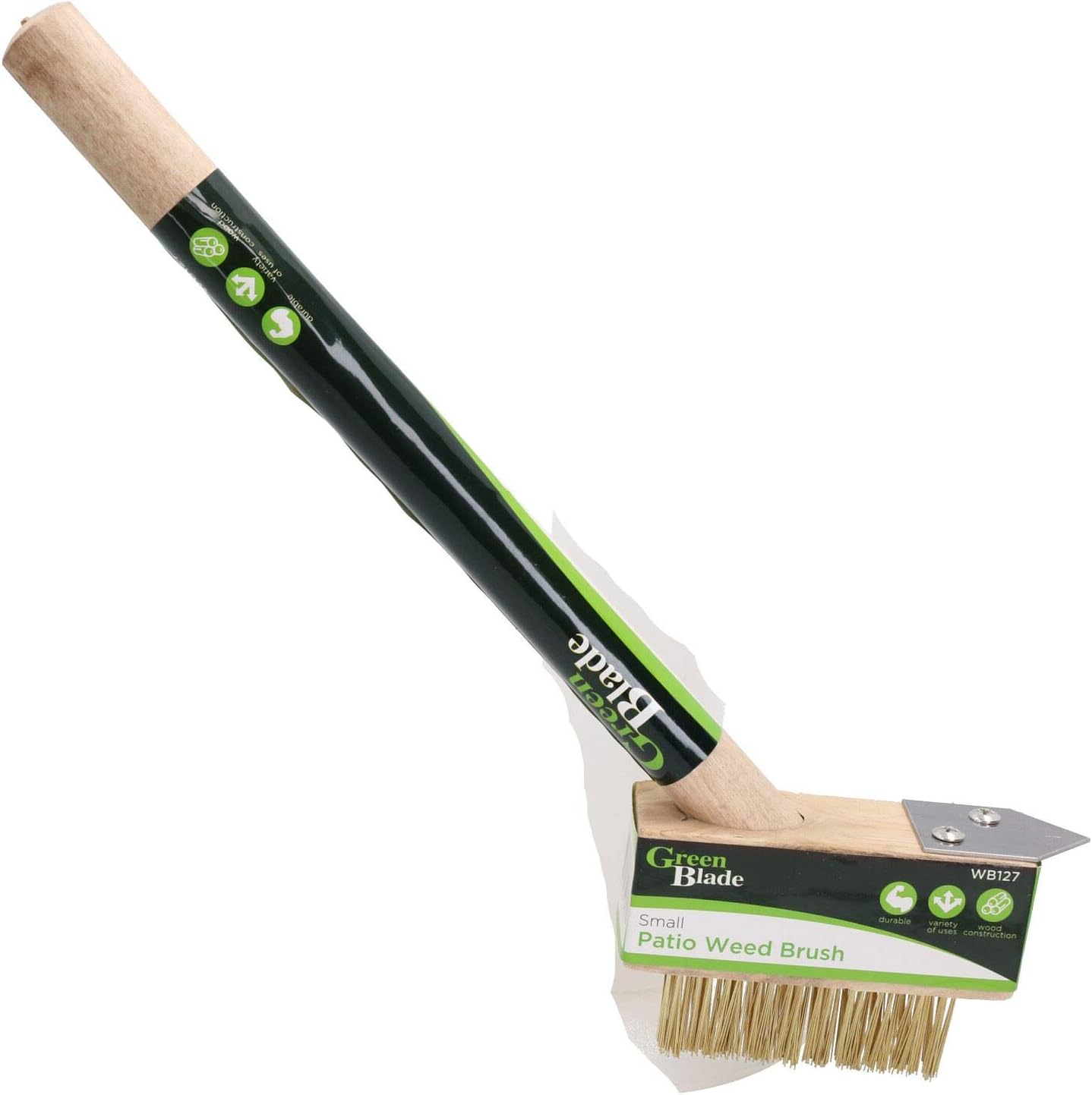 AB Tools Mini Patio Weed Brush Weeding Block Paving Wire Bristles V