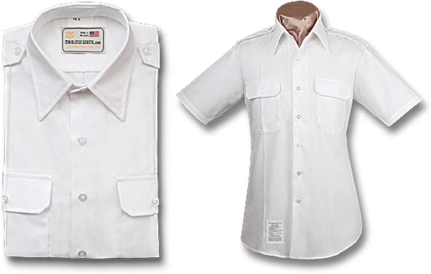 Male Army ASU White Short Sleeve Shirt (15.5) at Amazon Men’s Clothing