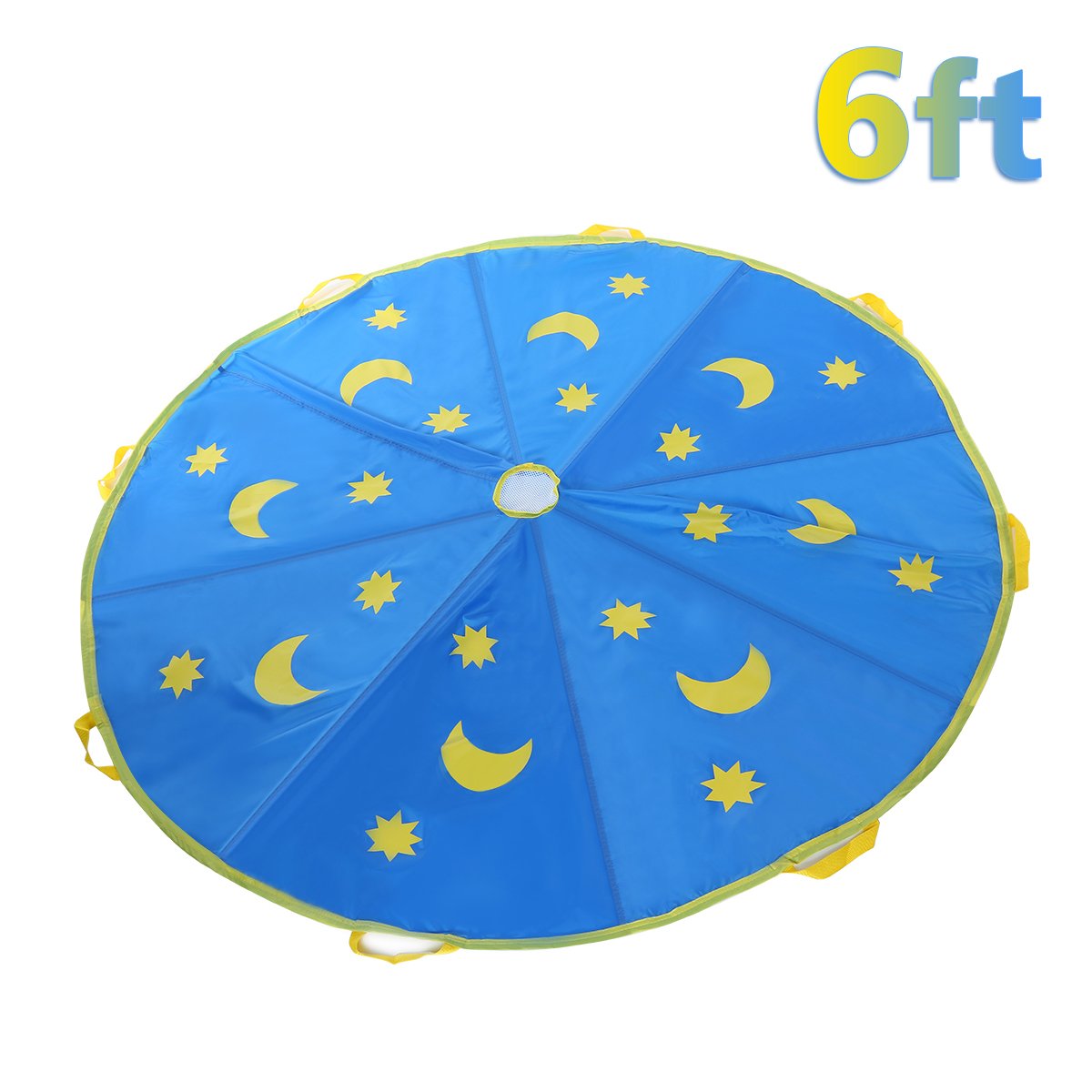 Shinehalo Diametro di 6 piedi Ombrello Paracadute per 4 8 giocatori 1 8m paracadute per bambini Sport all aperto Sviluppo Giochi cooperativi Gruppo attivit 