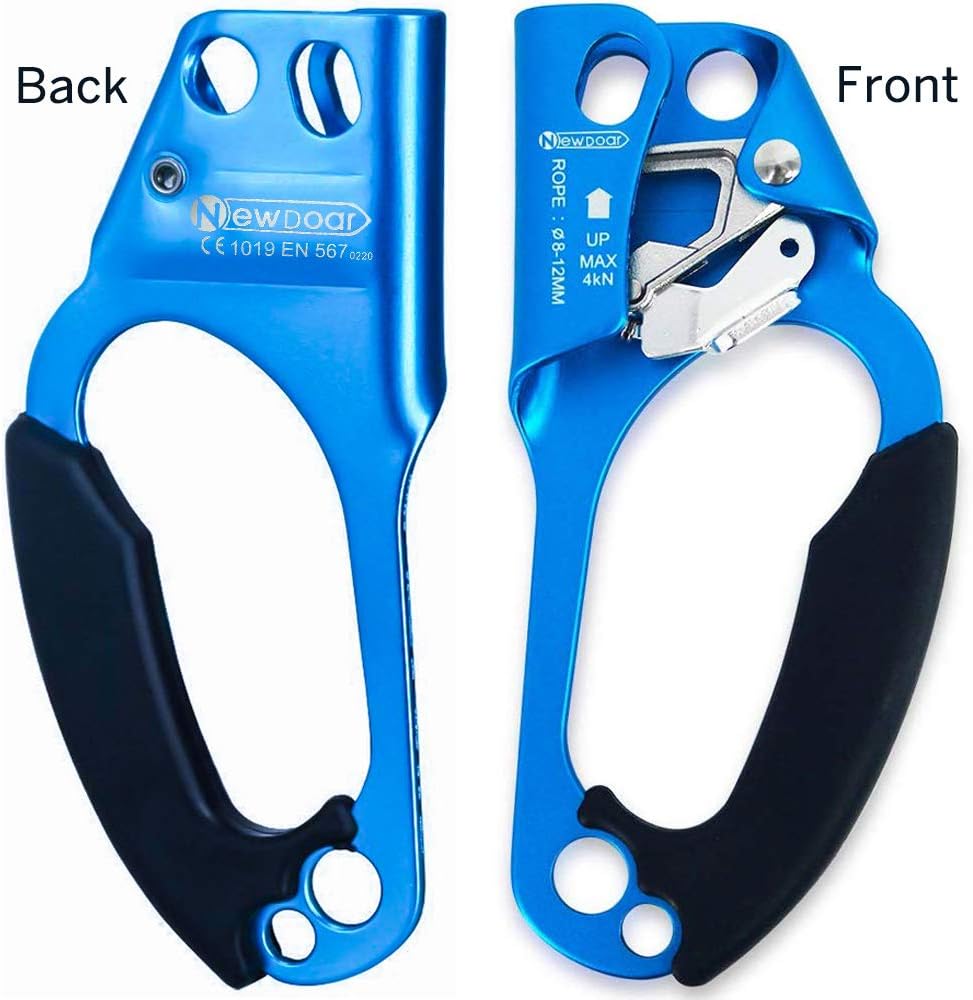 NewDoar Right Hand Ascender Rock Climbing Tree Arborist Rappelling Gear Equipment CE Certified Rope Clamp for 8~12MM Rope(Right Hand) : Sports & Outdoors
