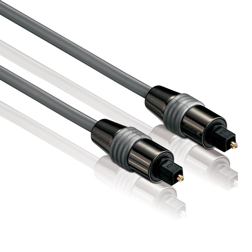 HDSupply TC030-010 Toslink S / PDIF audio cable, optical fiber, plug-plug, Ø 6.0mm, 1.00m, gray