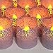 Votive Candle Holders - Flameless Tea Light Votive Wraps - 48 Blush Colored Laser Cut Decorative Wraps Flickering LED Battery Tealight Candles (not Included) - Frux Home and Yard