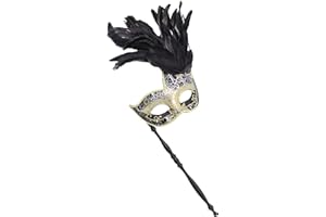 Awlsyj Women's Feather Masquerade Mask Venetian Halloween Mardi Gras Costumes Party Ball Prom Mask