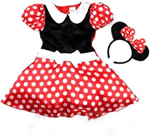 ディズニー ミニー 風 ワンピース キッズコスチューム 女の子 80cm 100cm キッズコスチューム おもちゃ Amazon