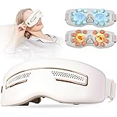 GANOEL Eye Massager with Heat and Cooling for Migraine Relief, Cooling Eye Mask Birthday Gifts for Women & Men, 15 Massage Vibration with Bluetooth Music Heated Eye Masks for Dry Eyes