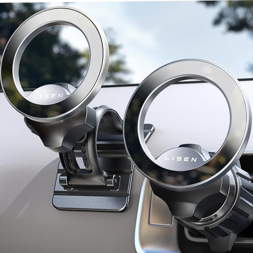Photo 1 of LISEN for MagSafe Car Mount Magnetic Car Phone Holder [95% Increase Magnetism] for iPhone 17 Your Car Accessories for Men Truck 360 Vent Phone Mount for Garmin GPS Fit iPhone 17 Pro Max Air 16 15
