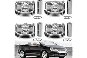 COPACHI 06H107065AM 4x Pistons Assembly Set fits for VW GTI Passat Tiguan TT A3 A4 Q5 2.0L Φ21mm Piston kit Auto Replacement 