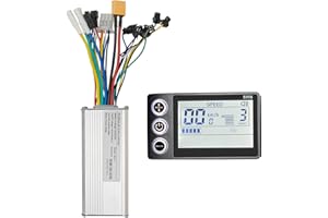 CSBST 24V 36V 48V Ebike Controller Kit 500W 25A Brushless Motor Controller and Ebike LCD Display Control Panel Electric Bike Controller Scooter Controller Electric Bicycle Speed Controller BLDC