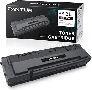 Amazon.com: Pantum PB-211 Cartucho de tóner negro para Pantum P2500W,  P2502W, M6550NW, M6600NW, M6552NW, M6602NW : Productos de Oficina