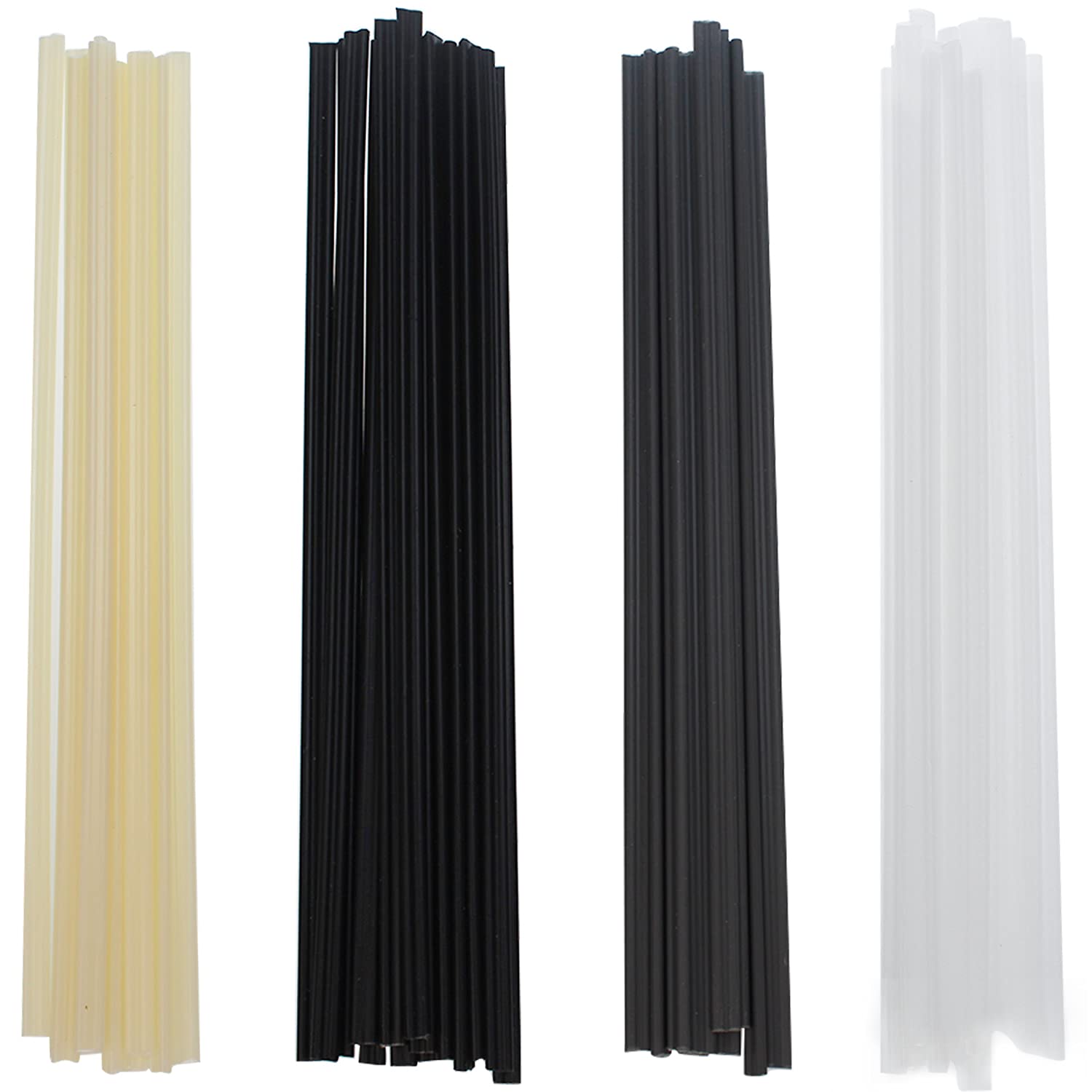 50 Pcs Plastic Welding Rods ABS/PP/PVC/PE Welding Stick Bumper Welder Rods Plastic Welding for Plastic Welder (200mm Length)