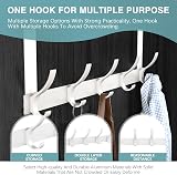 lmytdo Over Door Hook Heavy Duty Stainless Steel 12 Hooks 20kg Capacity view 3