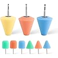 Polishing Cone ZFE 9 PCS Sponge Buffing for Automotive Car Wheel Hub Care, Metal Polish Buffing Polishing Ball for Aluminum and Stainless Steel