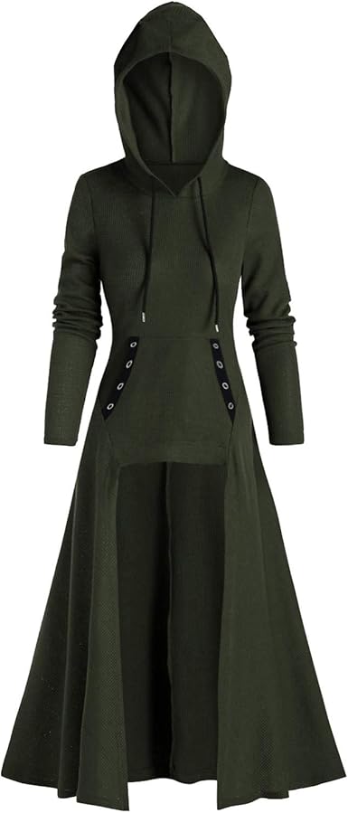 hooded plus size high low sweater