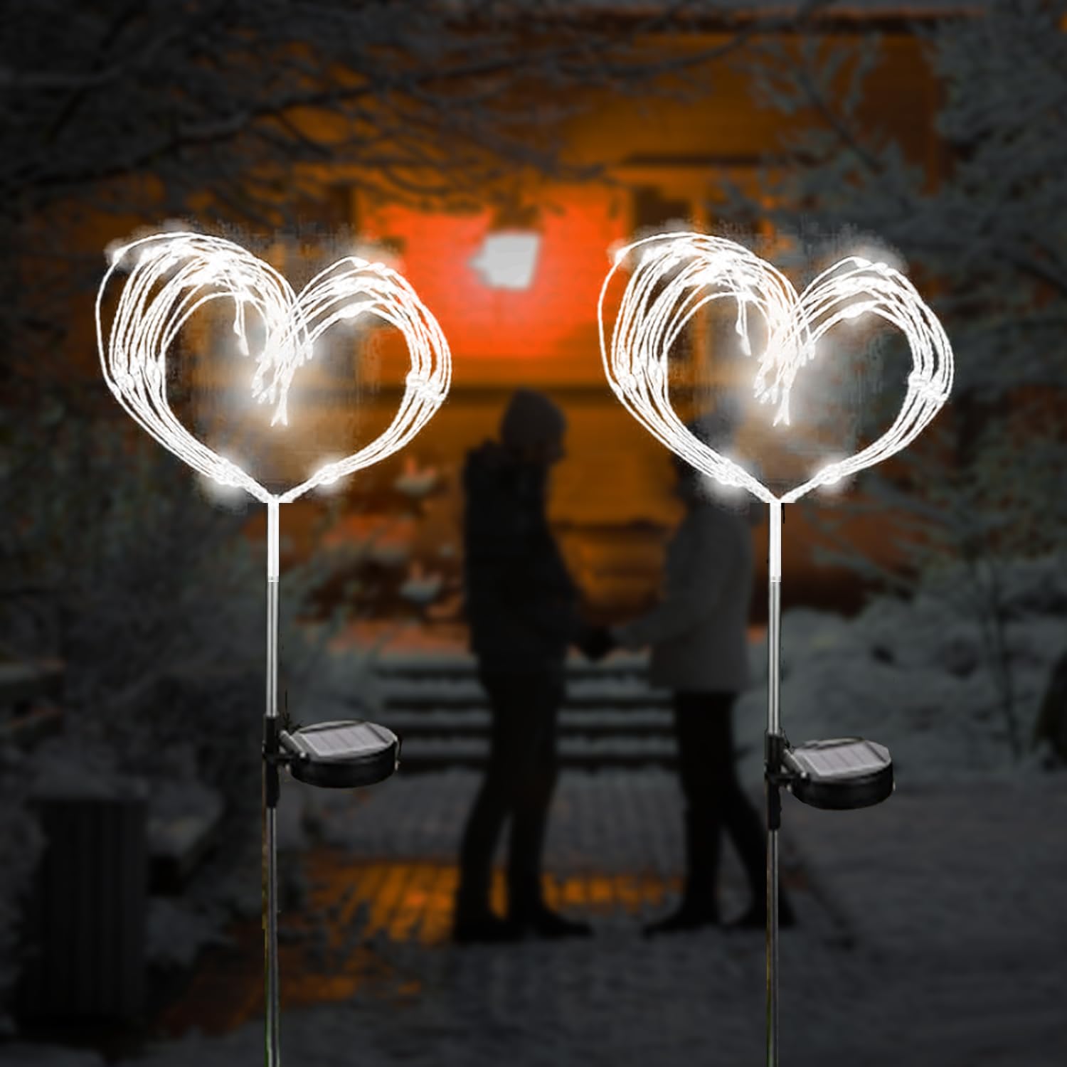 XRR Firework Solar Garden Lights, 120 LED Outdoor Decorative Lights, Cool White, Waterproof for Pathway, Backyard, Christmas Decoration