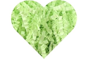 YHXKJ Crinkle Paper for Gift Box (1/2 LB) Crinkle Cut Paper Shred Filler,Shredded Paper Filler Packing Gift Wrap Easter Basket Grass Filler-Yellowish Green