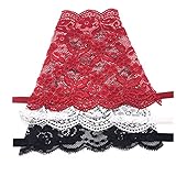 Pack of 3 Full lace Mock Camisole Clip-on Snappy Cami (Black Red White)