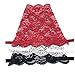 Pack of 3 Full lace Mock Camisole Clip-on Snappy Cami (Black Red White)