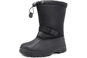 EQUICK Boys Girls Winter Boots Waterproof Lightweight Kid Snow Boots with Fur Outdoor (Toddler/Little Kid/Big Kid)