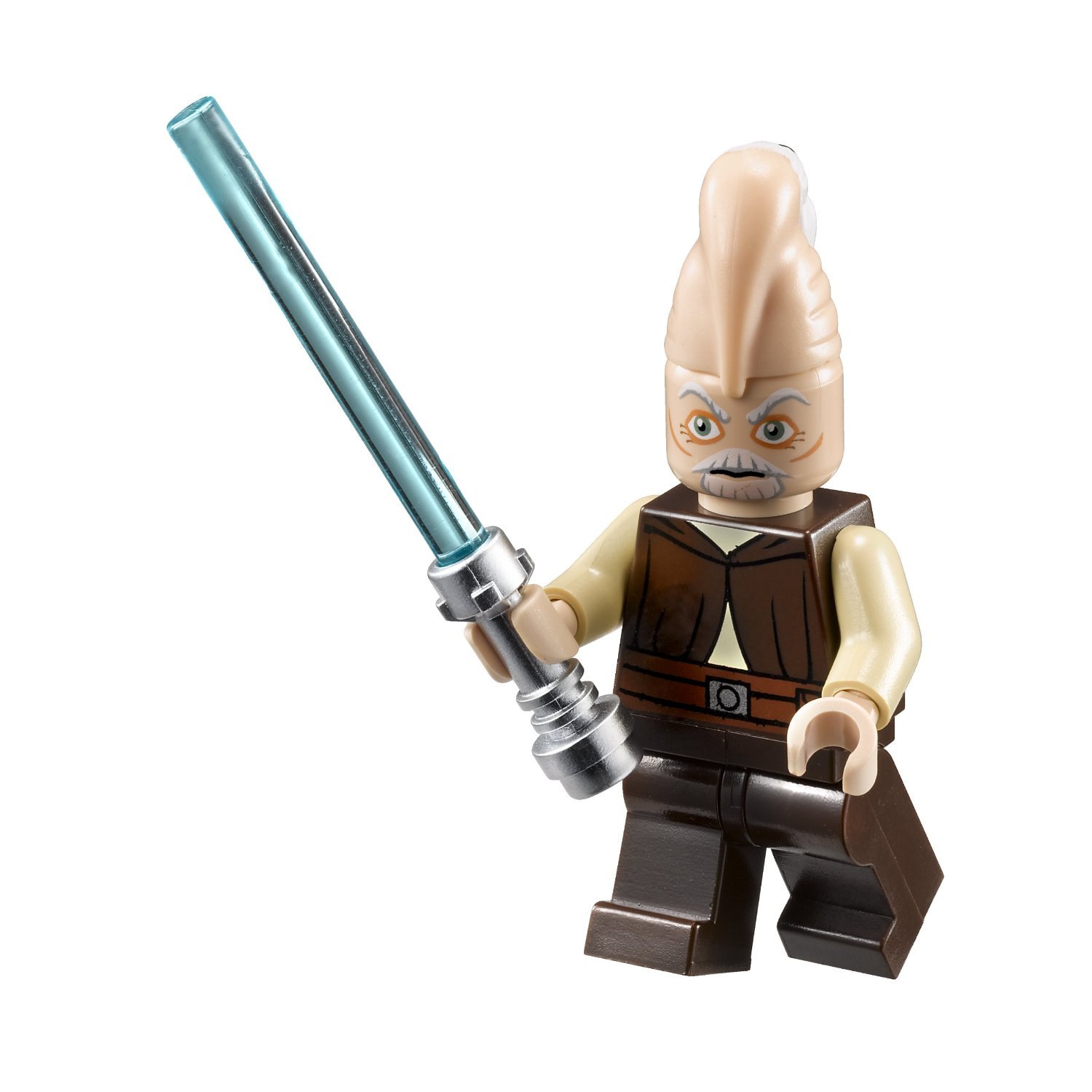 Ki-Adi Mundi ~ Lego Star Wars Minifigure with Lt. Blue Lightsaber