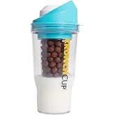 CRUNCHCUP XL Portable Cereal Cup for Breakfast On the Go - Blue | Skip the Spoon and Bowl - Designed for a quick, convenient breakfast at home, on the go, or during busy mornings.