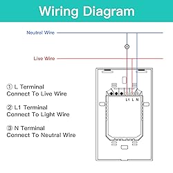 BSEED Smart Light Switch,1 Gang WiFi Touch Switch
