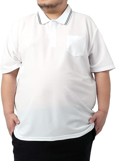 Amazon コスビー 大きいサイズ メンズ ポロシャツ 半袖 ワッフル 無地 吸汗速乾 消臭抗菌 ポロシャツ 通販