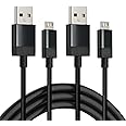 Charger Charging Cable for Xbox One Controller, Micro USB 2.0 Play Data Sync Cord for PlayStation 4, PS4 Slim/Pro Controller, Samsung Galaxy, Android Phone (2 Pack 10 Feet)