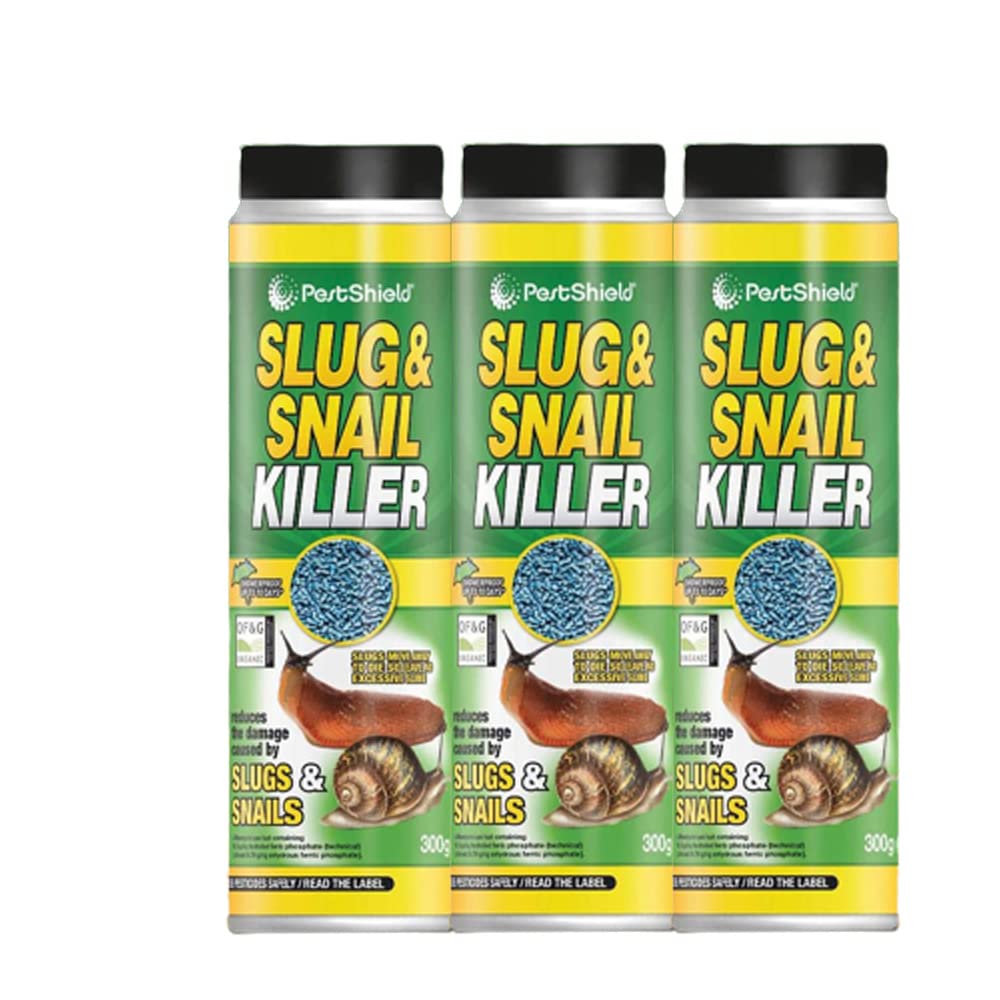Pride Home & Garden Slug Killer Pellets | Slug and Snail Repellents | Indoor and Outdoor Slug and Snail Killer | Slug and Snail Control Pellets 300 gram | Pack of (3)