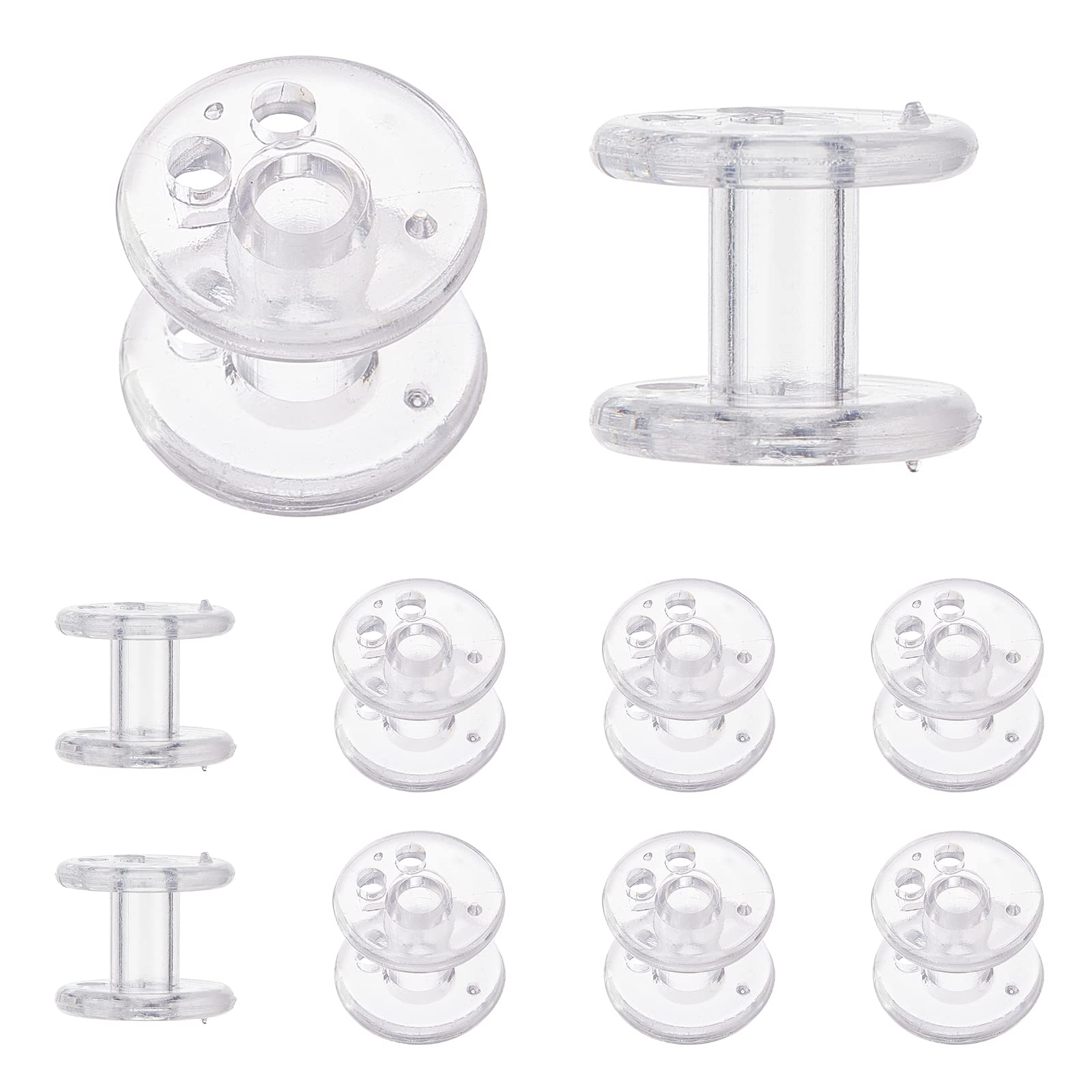 GORGECRAFT 10Pcs Window Shade Spool Plastic Clear Pleated Shade Hold Downs Transparent Blind Tensioner Covering Hardware Windows Cord Retainer for RV Day Night Home Bedroom Office Supplies