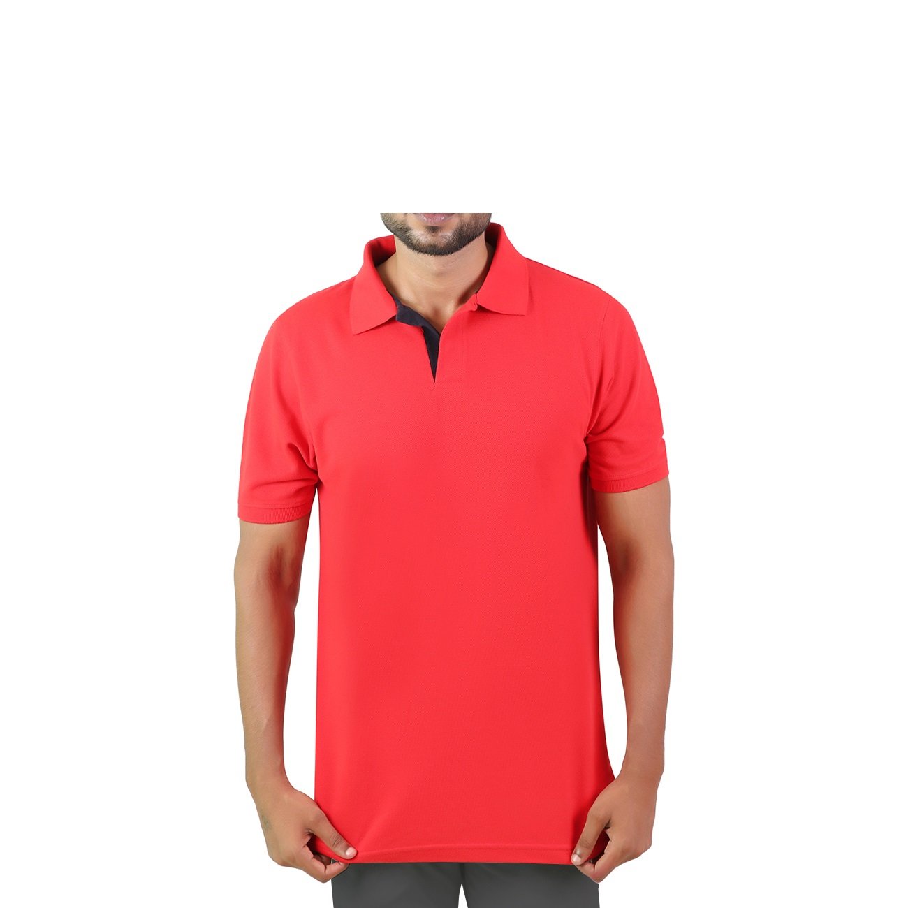 red colour polo t shirt