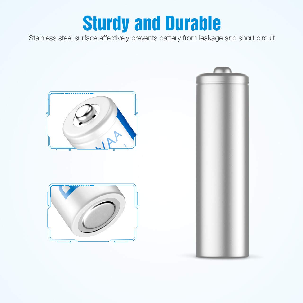 POWXS AA Rechargeable Batteries, 1.2V 2000mAh Ni-MH Pre-Charged Double A Battery for Xbox Controllers, Toys, Remote Controls and More, 8 Counts