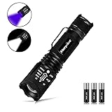 Linterna Táctica y UV 2 en 1, Linterna LED 500LM, Linterna Militar, Luz UV con 4