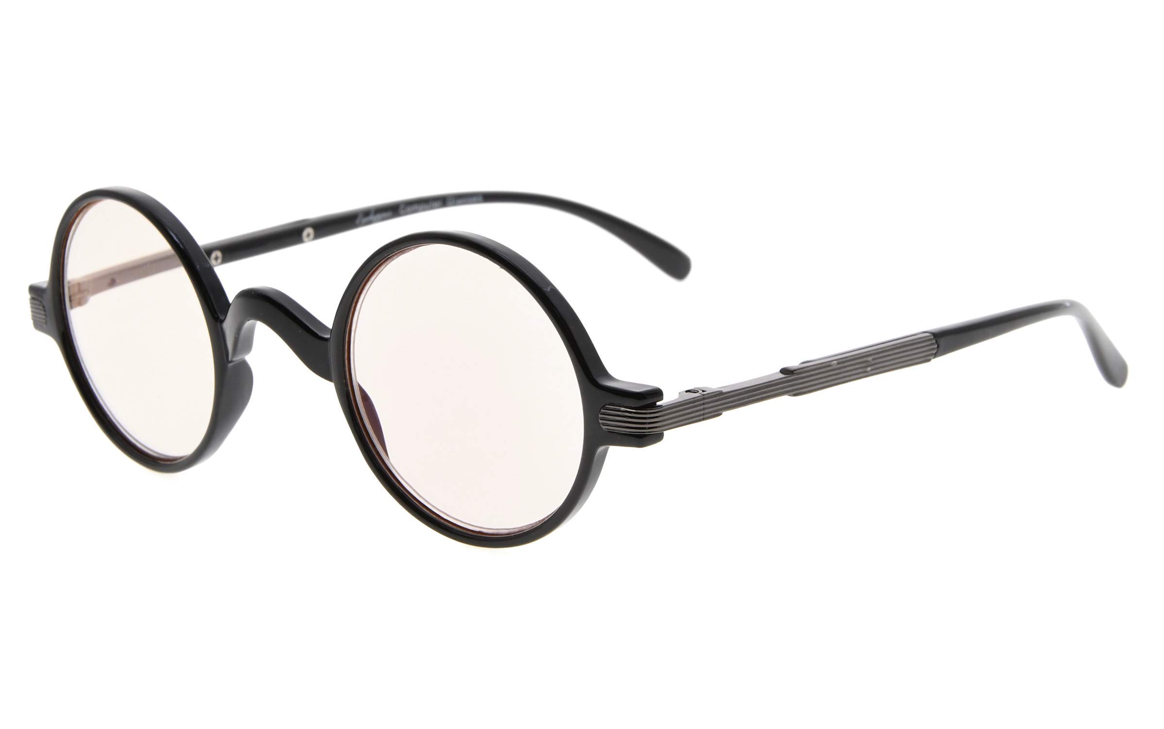 Eyekepper Anti UV Round Eyeglasses Vintage Professor Oval Eyewear (Black,+0.00) — image 1