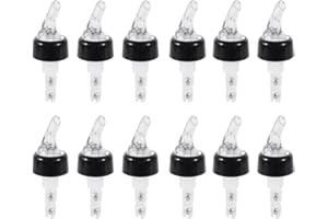 Zerone 12-Pack 1 OZ Plastic Measured Liquor Pourer, Auto-Dispensing Chamber Pourer with Transparent Design