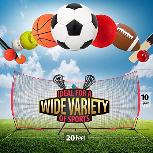 Lacrosse Scoop 20x10 Foot Lacrosse Backstop, 200 Sq Feet of Protection