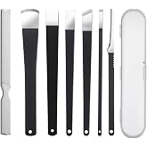 MYLMAC 7 Pcs Professional Pedicure Tools for Feet, Stainless Steel Ingrown Toenail Removal Blade Kit with File, Toe Nail Knife Set for Men Women,Corn and Rasp Callus Remover Foot Scraper for Dead Skin