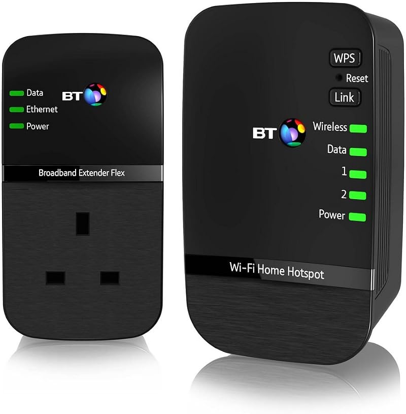 BT Wi-Fi Home Hotspot 500 Kit Powerline Adaptor Extend Broadband Range